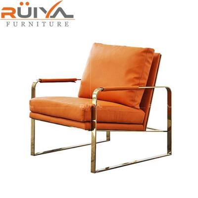 China (Height) 2022 Adjustable Foshan Living Room Customized Modern Leisure Chair Gold Stainless Steel for sale