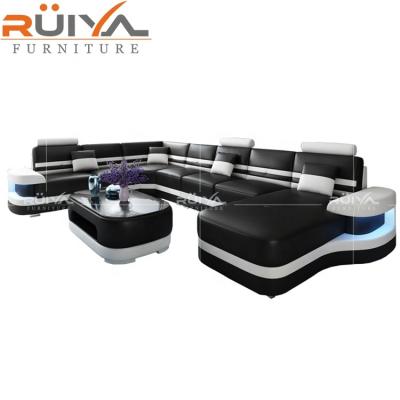 China Other China wholesale price modern corner sofa sets 7 seater for living room with LED light for sale