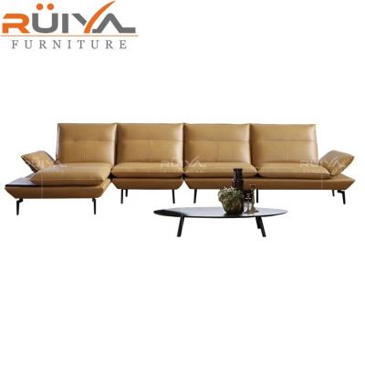 China Wholesale Italy Unique L Shaped Leather Sofa Designs (Height Adjustable) for sale