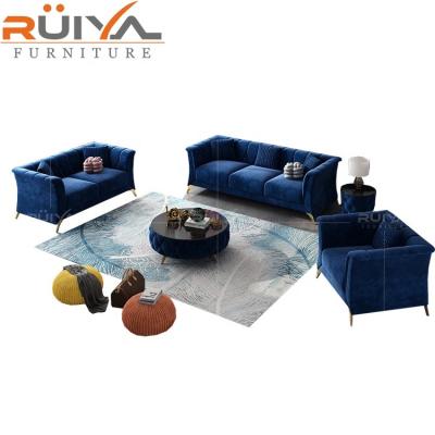 China China Chesterfield SOFA 2019 American New Style Modern Blue Velvet Chesterfield Sofa Buy Furniture for sale