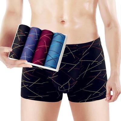 China 4PCS/Lot Mens Underwear Boxer Shorts U Convex Pocket Men Viable Male Briefs Panties Breathable Convex Men Printing Briefs for sale