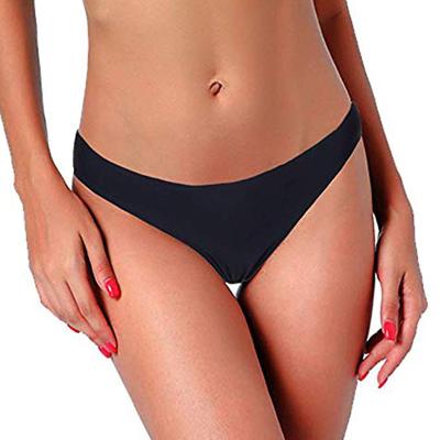 China Women's Swimwear Plus Size Bottoms Solid One Piece Pleat Panties Beach Shorts for sale