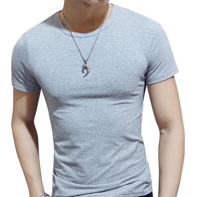 China Viable Wholesale High Quality Slim Fit Shortsleeve Plain Custom T Shirt Mens T-shirt for sale