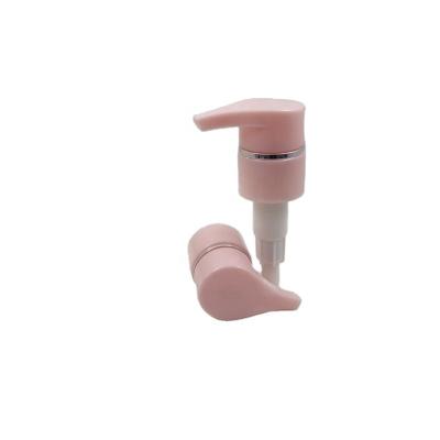 China Free sample pink 24mm lotion pump good quality plastic non refillable lotion pump for bottle for sale