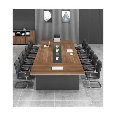 China Expandable Manufacturers Supply Attractive Conference Table Thickened Wooden Office Meeting Room for sale