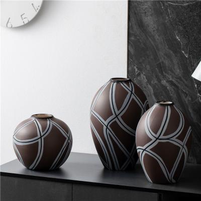 Cina Vasi di fiore ceramici della decorazione fatta a mano minimalista di Art Vase Office Living Room per la decorazione domestica in vendita