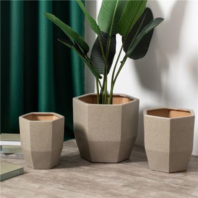 Cina Insieme ceramico su ordinazione del vaso di fiore di vendita del grande del pavimento della piantatrice vaso decorativo all'aperto dell'interno caldo del giardino in vendita