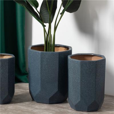 China Europese noordse van de de decoratieplanter van de huisvloer creatieve blauwe ceramische de bloempotten voor tuindecor Te koop