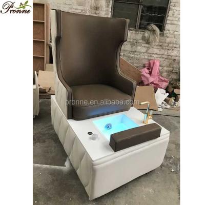 China Custom modern luxury style beauty salon stainless steel bowl foot spa pedicure chair/bench/station/equipment for sale