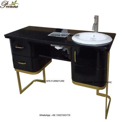 China Modern New Arrival High Quality Nail Manicure Desk With Hand Wash Sink for sale