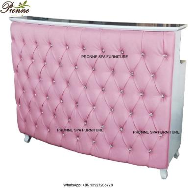 China 2021 Modern Luxury Pink Hair Salon Equipment Furniture Package On Sale for sale