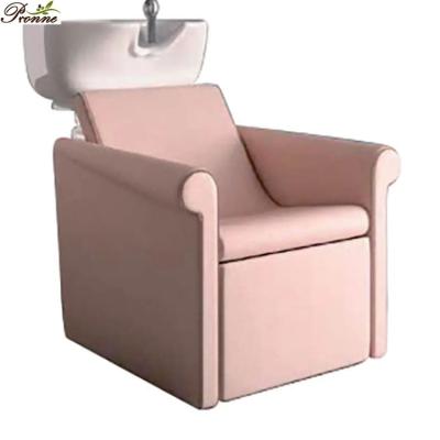 China China Modern European Luxury Hair Salon Hair Washing Chair Adjustable Electric Shampoo Bed with Footrest for sale