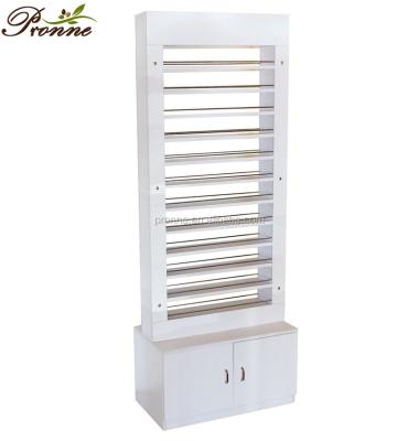 China Illumianted Led Lighting High End New Arrival Custom Wooden Nail Polish Display Rack for sale