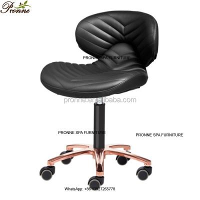 China Modern Pronne Spa Pedicure Luxurious Rose Technician Adjustable Stool Gold Chair for sale