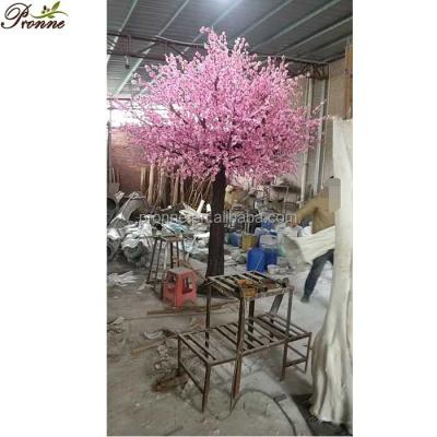 China Plastic Artificial Cherry Blossom Trees Modern Pink Artificial Cherry Blossom Trees for sale