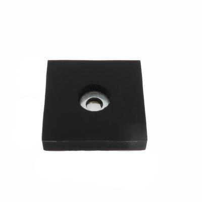 China Factory Direct Supply Neodymium Plastic Permanent Rectangle Shape Black Rubber Coated Magnet for sale