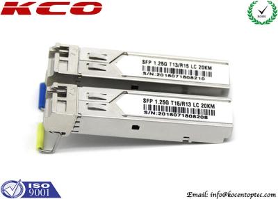 China 1.25G SFP Fiber Optic Transceiver 1310nm 10km Cisco LC Connector Port for sale