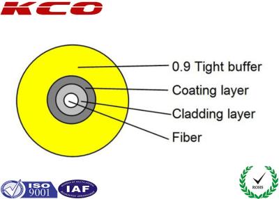 Chine Câble de fibre optique recto d'intérieur, câble optique protégé tendu de fibre de 0.9mm à vendre