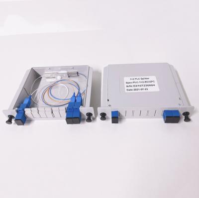 China SC/UPC Passive Fiber Splitters 1x2 1:2 1*2 Insertion Type LGX PLC Splitter for sale