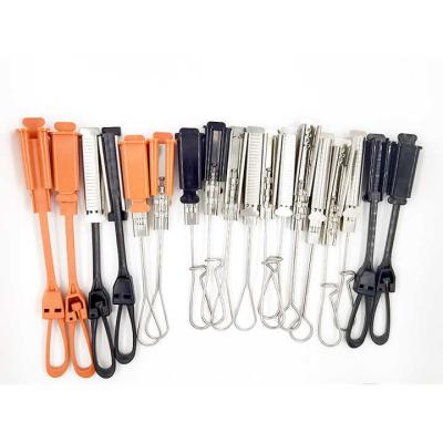 China Outdoor High Strength FTTH Anchor Tension Clamp For Fiber Optic ADSS Drop Cable for sale