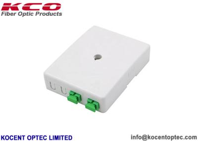 China OTB Socket Indoor Optical Fiber Termination Box KCO-FTB-02W Faceplate SC/APC ABS PC Material for sale