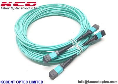 China 12fo 24fo MM OM3 OM4 50/125 MPO MTP Optical Fibre Patch Cable for sale