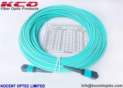 China 16fo 24fo Low IL Optical Fiber 50/125 OM4 MPO MTP Optical Fiber Patch Cord for sale