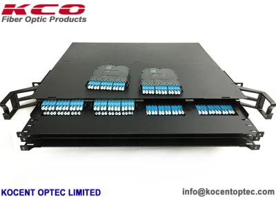 China 144fo LC Duplex 19'' 1U Rack Mountable High Desity MPO MTP Fiber Optic Patch Panel for sale