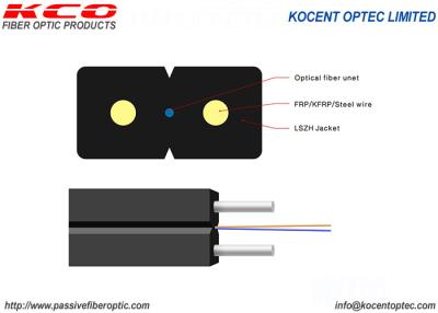 China Indoor G657A Indoor Optical Fiber FTTH Drop Cable Patch Cord 1 2 4 Cores LSZH for sale