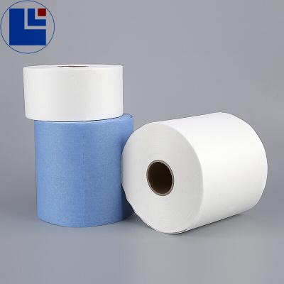 China Viable Oil Viscous Absorbent Industrial Dry Run Cloth Rag Paper Roll Cleaning Paper for sale