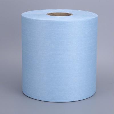 China Durable 60gsm Jumbo Roll Super Absorbent Industrial Spunlace Paper Tissue 25*37 for sale