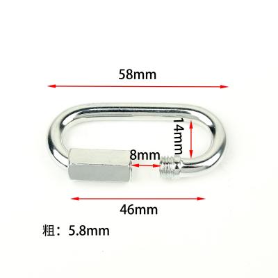 China Regular Regular Portable Survival Tools Heavy Duty Iron Metal Carabiner Hooks for sale