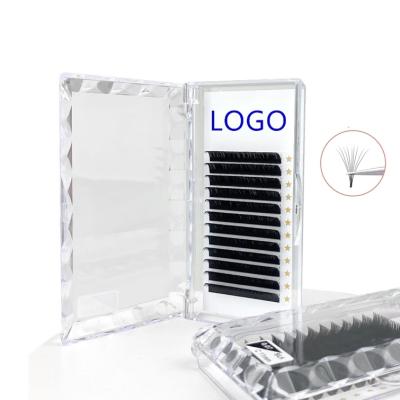 China Mega 2D Natural Long Volume Quick Fanning Lash Extension Supplies Quick Fanning 10D Self - Grafting Fan Easy Mink Eyelash Extensions for sale