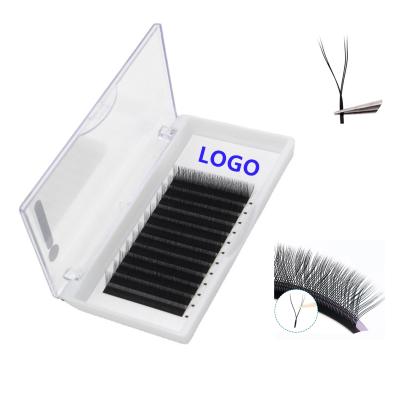 China Natural Soft Lash Extension Professional Double Layer Lash Fluffy Y Shape Eyelash Extensions 8-15mm Premium Volume for sale