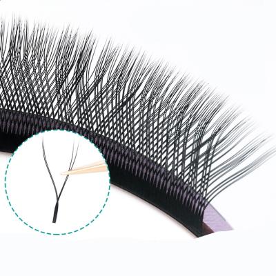 China Natural Soft Y Shape Lashes 2D Handmade Faux Fans 8-15mm Mink Cilios YY Volume Eyelash Extension Premade for sale