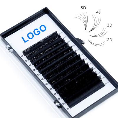 China Easy Fans Create 2d Wholesale Eyelash Extension Trays 0.05 0.07 Easy Fans Lash Extension Private Label Fast Fanning Lashes for sale