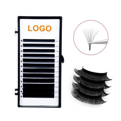 China Natural Hot Selling Fast Fanning Long Blooming Eyelash Extensions Lash Extension Bulk Mega Volume Easy Fan Different for sale