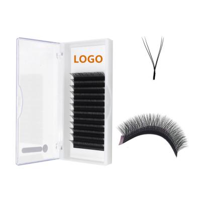 China Wholesale Y Shape Volume Natural Soft Eyelash Extension 2D Different yy High Quality Premade Eyelash Extensions for sale