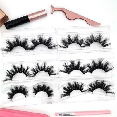 China Wholesale Bulk Durable Mink Eyelash Tape From Mink Lash Vendor Cheap 5d 8d 22mm 25mm factory price full lashes3d for sale