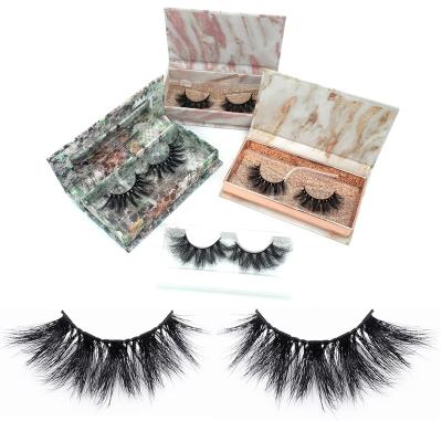 China Dramatic 25mm Fluffy Eyelashes Durable/Washable/Reusable/Waterproof Wholesale Luxury Lashses With Packaging 3d Real Mink Eyelash for sale