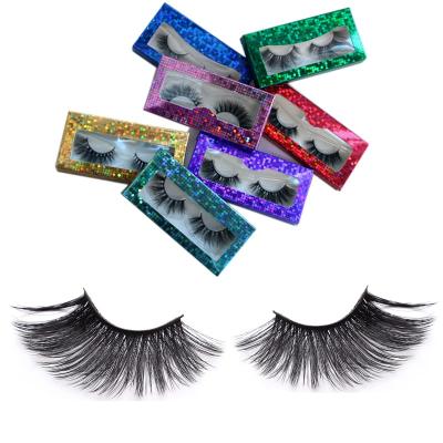 China Double 3D Layered Factory Bulk Natural Korean Silk Vegan Cruelty Free Silk Mink Eyelash False Eyelashes 3d Eyelashes for sale