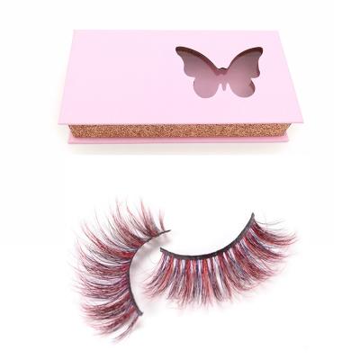 China wholesale 3D Effect Colored Different False Eyelashes 3d Effect Long Natural Colored Mink Eyelashes for sale