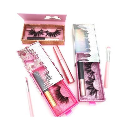 China Professional Hot Selling Natural Long Black Magnetic Eyelash Daily Use False Eyelashes With Box Packing for sale