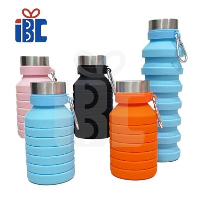 China Viable Collapsible Collapsible Silicone Fitness Drink Bottle for sale