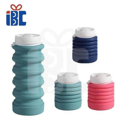 China Outdoor Drinking Collapsible Collapsible Sports Silicone Water Bottle for sale