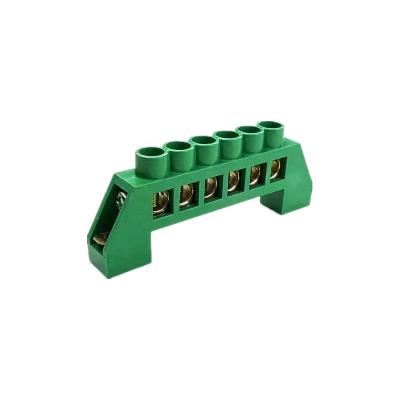 China Best selling high quality type 6P TB bridge design green color brass scree/earth brass link for junction box for sale