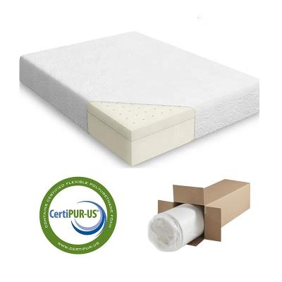 China 10 Inch Memory Roll Rollable Empty Home Furniture Good Sleep Compressed Foam Packed Mattress for sale