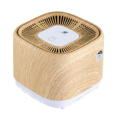 China Eco-Friendly Office Home Implantable Room Small Green Plant Cultivation Air Purifier Wood Grain Texture Air Filter HEPA UV Filter for sale