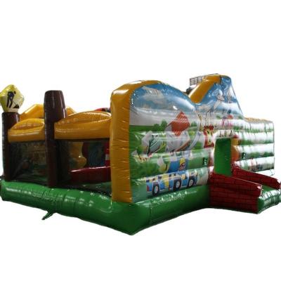 China Kids Having Fun or Entertainment Outdoor Theme Paradise Small Builders Bounce House Inflatable Castle for Kids Play Center for sale