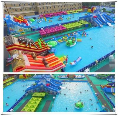 China Water Park Fashion Movable Giant Inflatable Water Amusement Park Water Slide Games Equipment For Commercial for sale